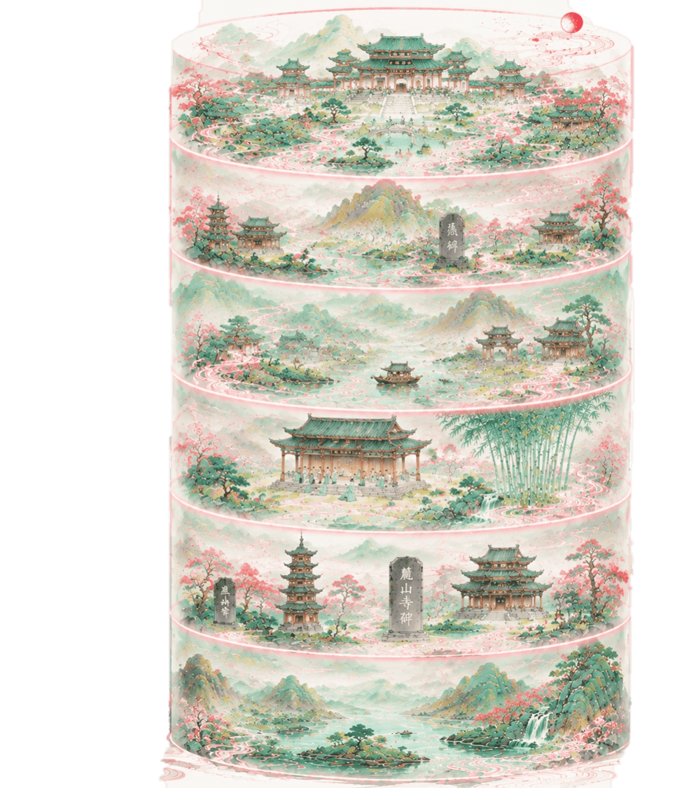 岳麓山文化地层叠层示意